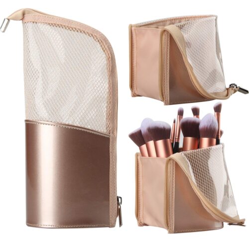 Rose gold makeup brush holder makeup bag from Amazon