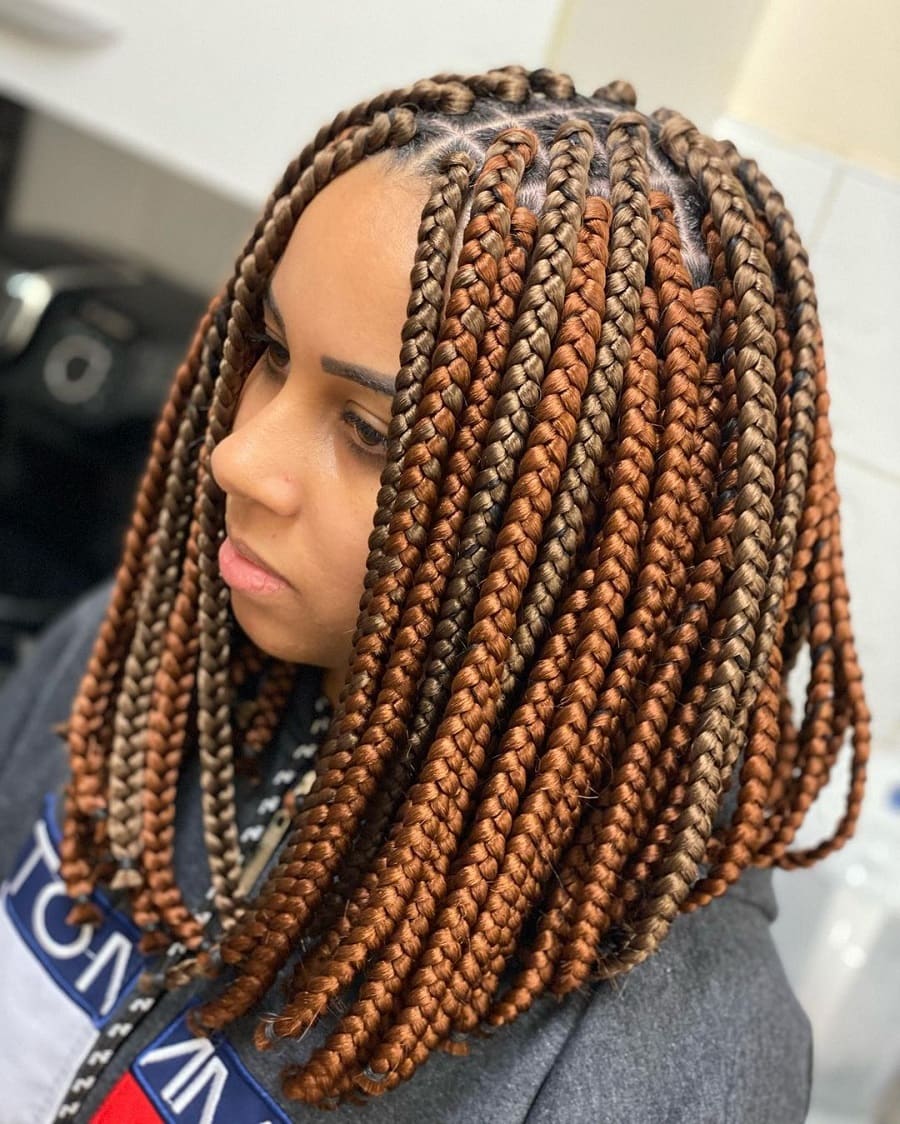 thick knotless box braids