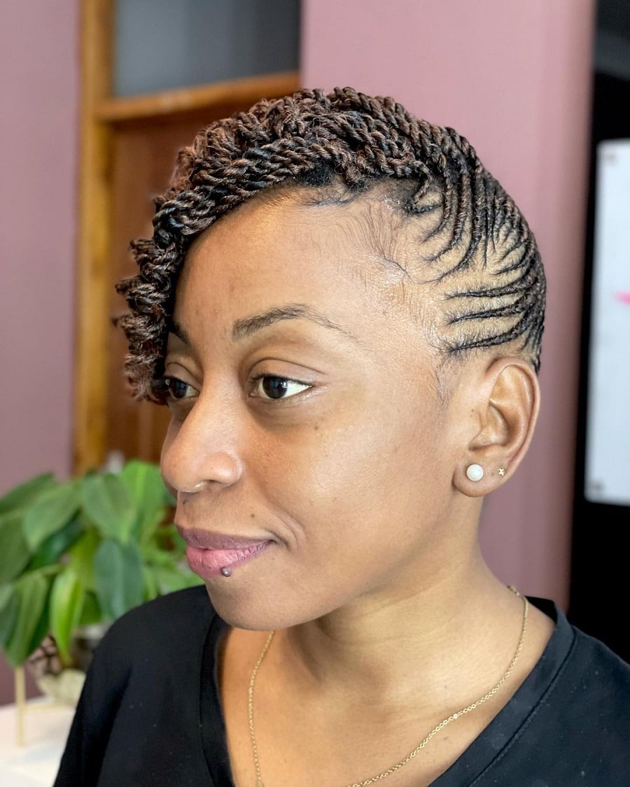 kinky twist braids for short hair