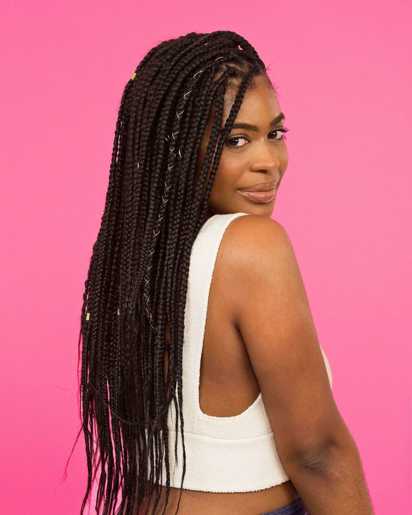 Box Braids With String