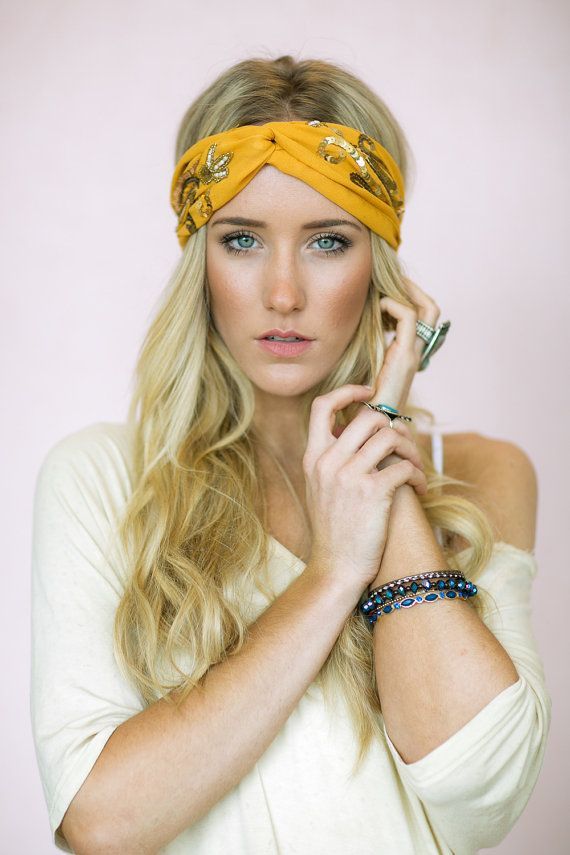 Blonde Wavy Hair With Bandana