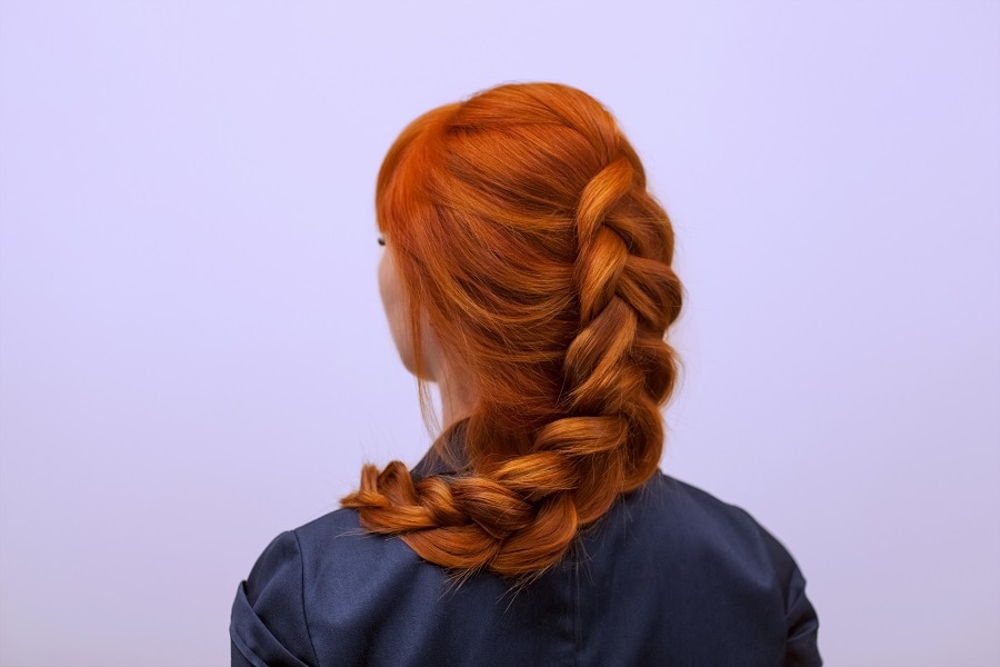 princess elsa inspired braid for long red hair