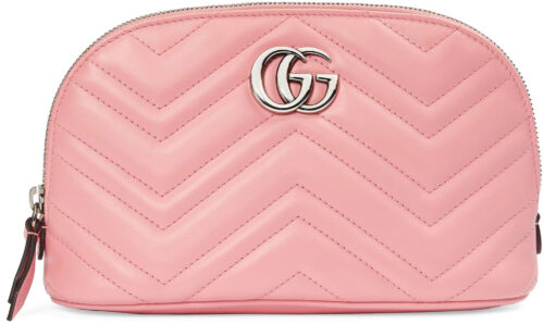 Pink Gucci makeup bag