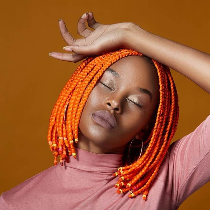 Orange Box Braids