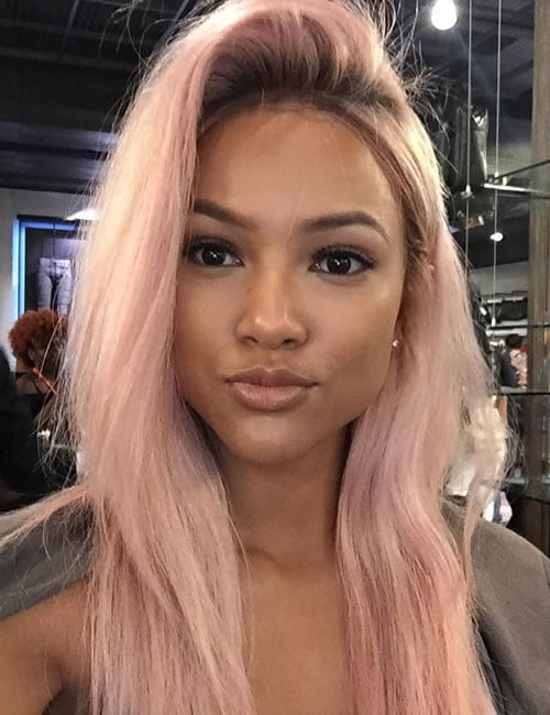 Pink hair color medium length hairstyle 2019-2020