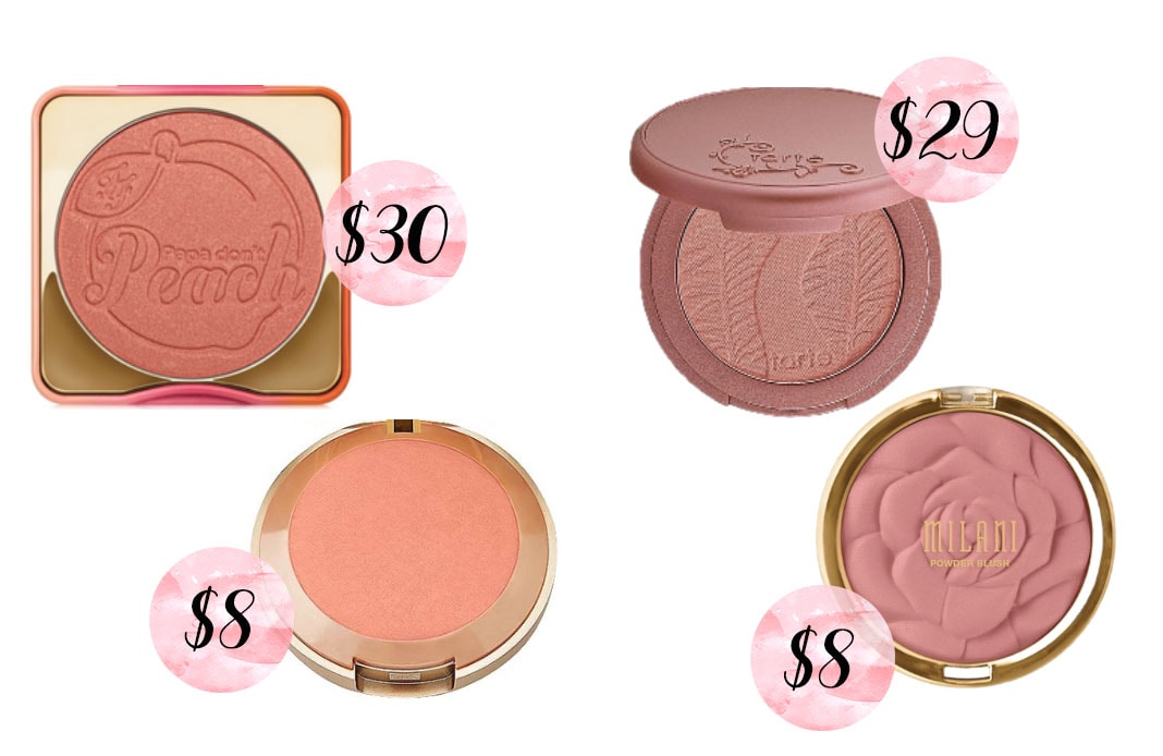 Too Faced Papa Don't Peach Blush dupe, Tarte Amazonian blush dupe