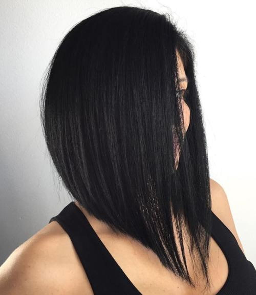 angled short bob