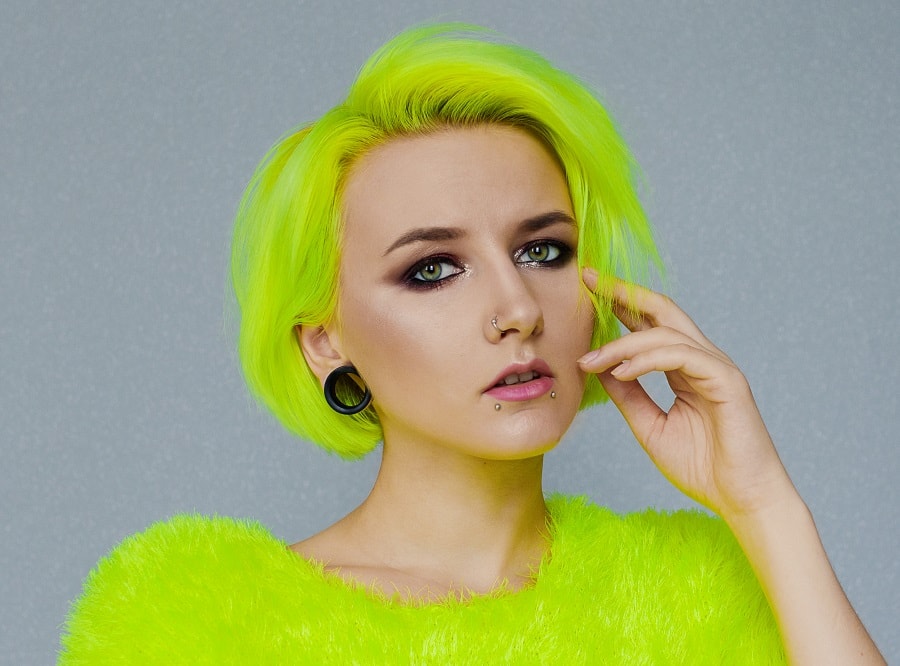 lemon green hair