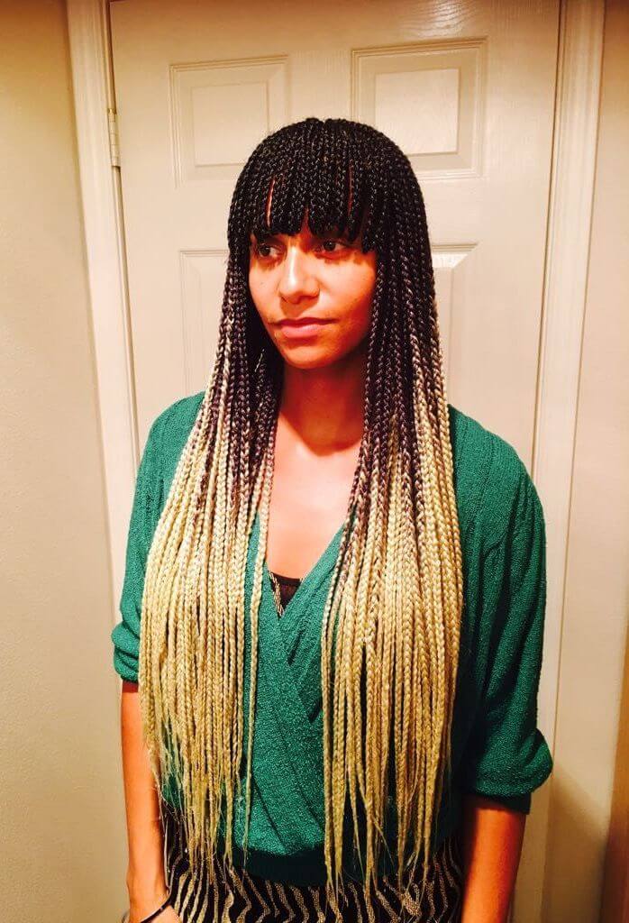 Box Braids With Bangs