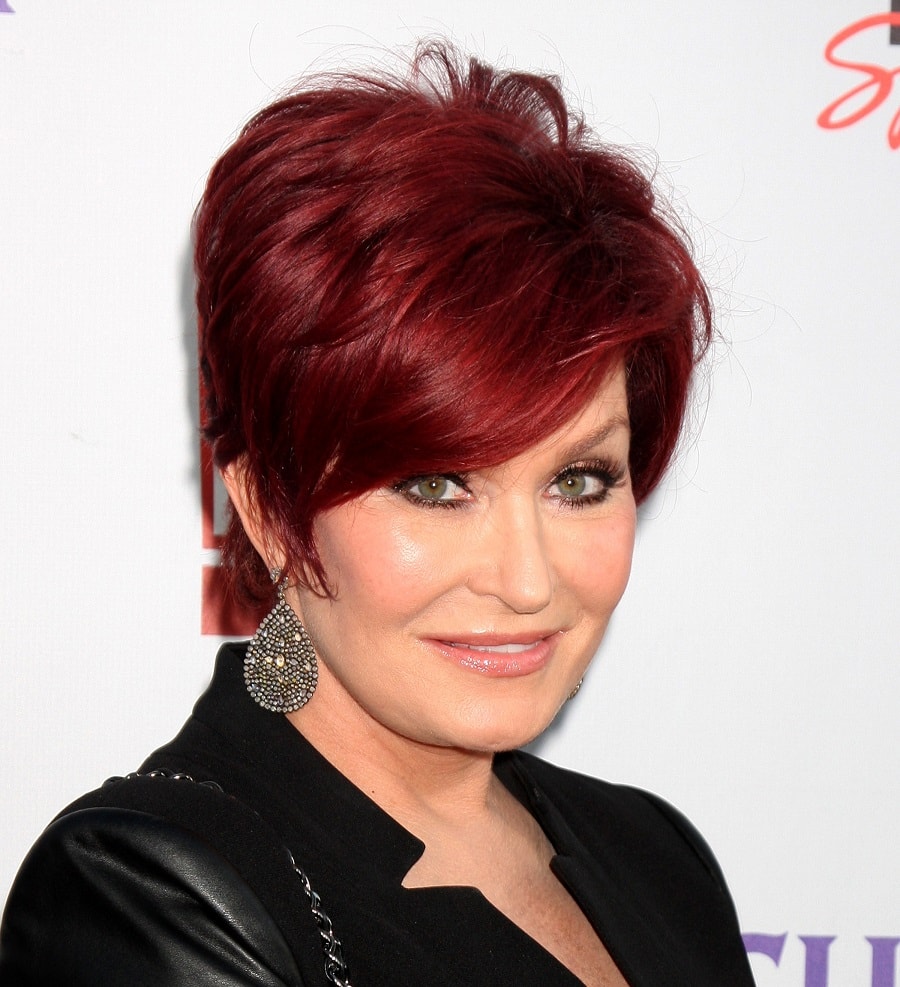 Sharon Osbourne With Short Red Hair