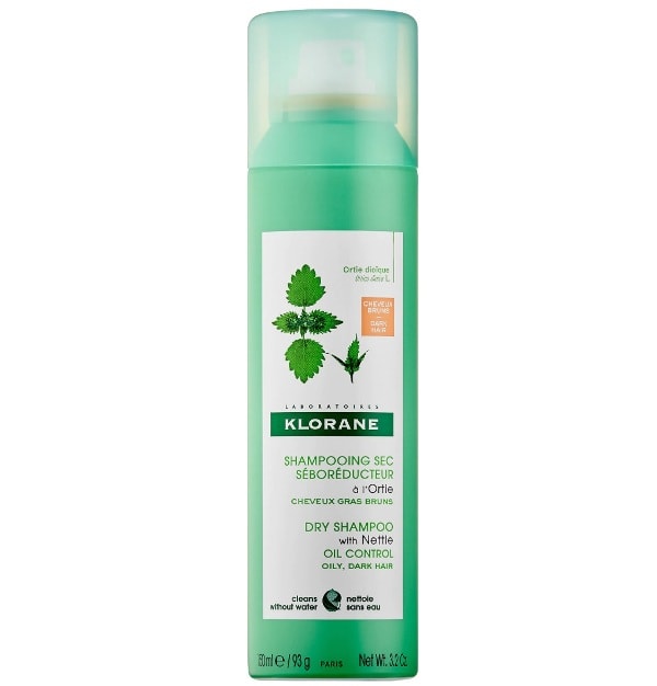 Klorane Dry Shampoo With Nettle Natural Tint For Oily And Dark Shades Of Hair