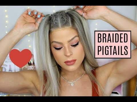 HAIR TUTORIAL | Braided Pigtails | Valerie pac