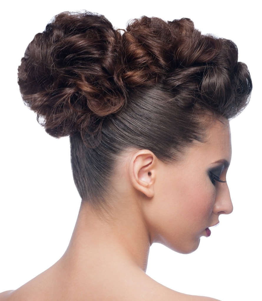 messy updo bun