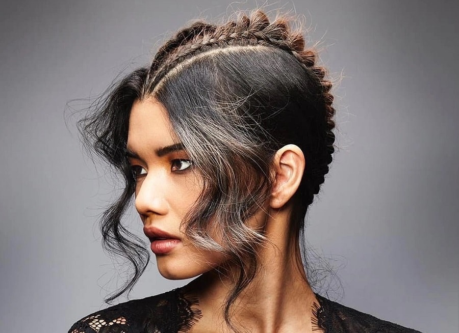 mohawk braids for straight hair