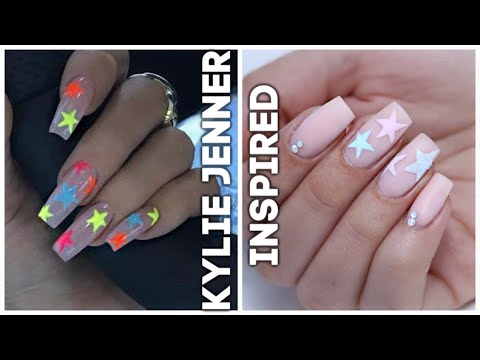 KYLIE JENNER STAR NAIL ART DESIGN | WATCH ME WORK |