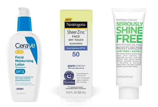 Three lotions - one moisturizer, one sunscreen, one combined