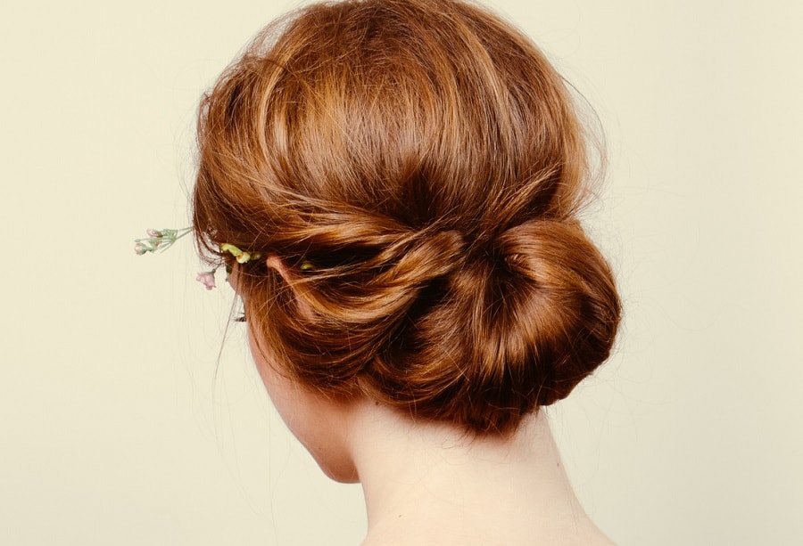 vintage wedding updo