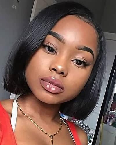 Straight hair type short bob stytle for black ladies