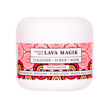 Photo including Better Skin Co.'s Lava Magik face scrub.