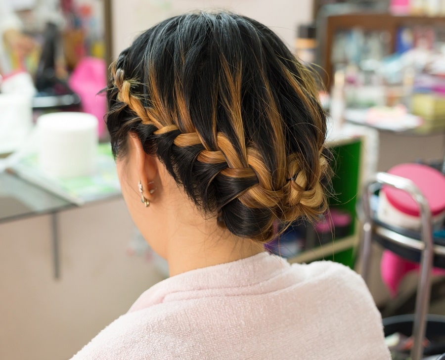 french braided updo