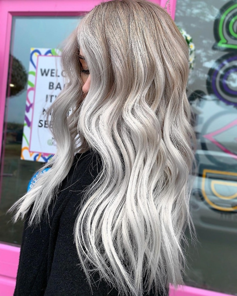 white blonde balayage