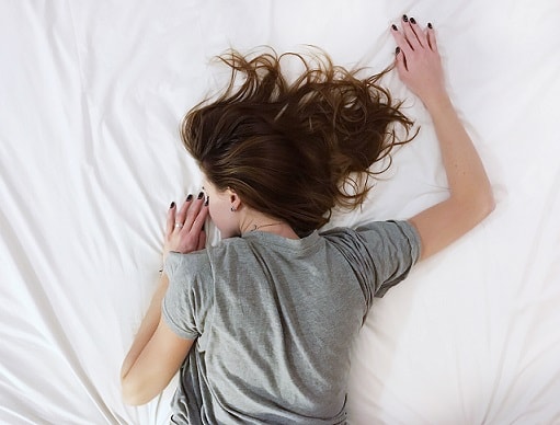 Woman Asleep Face Down