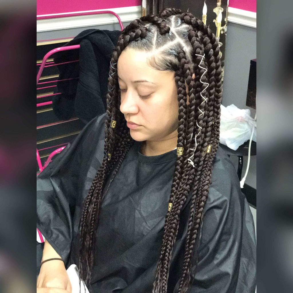 Cornrow Braids with String