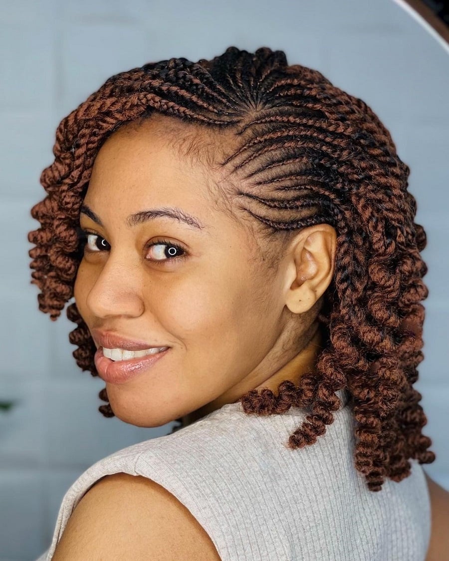 bob with kinky twist braids