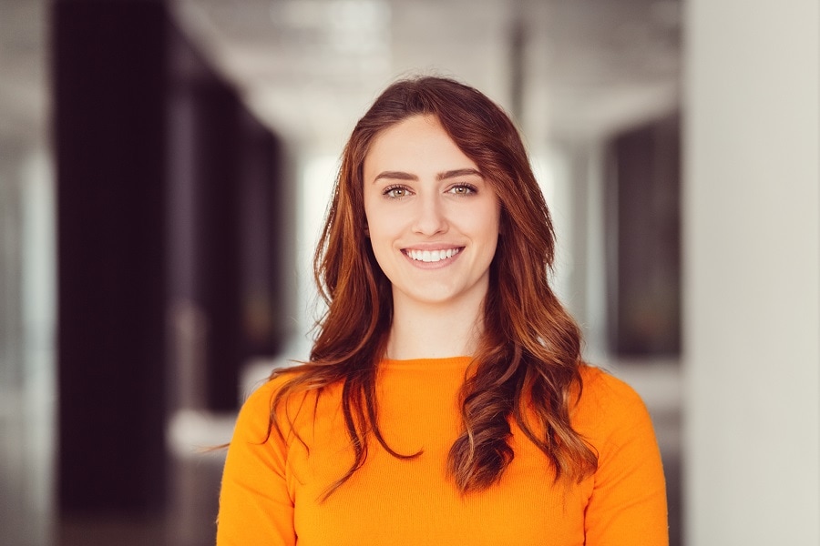 dark auburn brown hairstyle for long faces