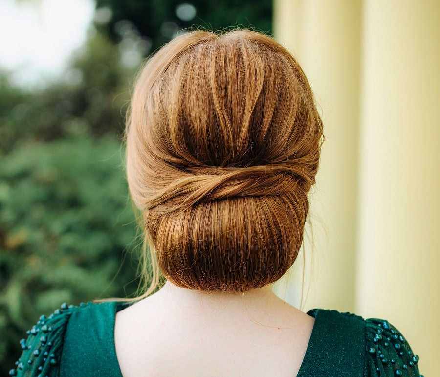 low chignon bun