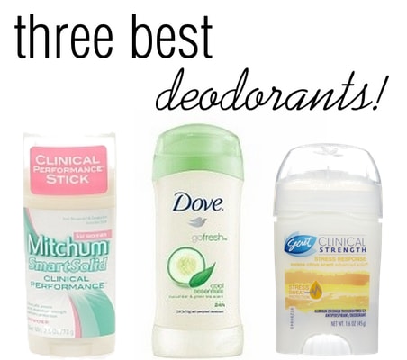 Three best deodorants