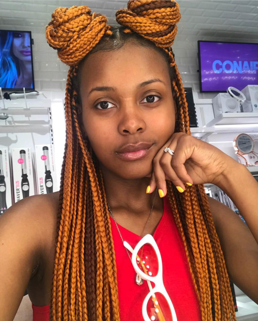 Auburn Box Braids