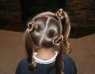 Back view of Triple-Bun Ponytails {Tri-Bun-Onies} | Cute Hairstyles