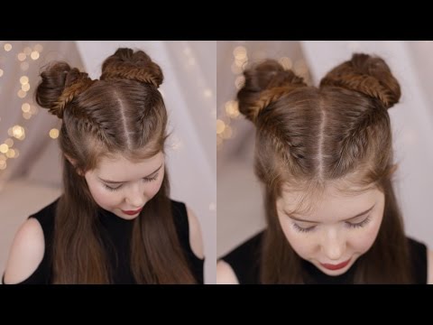 Fishtail Wrapped Space Buns