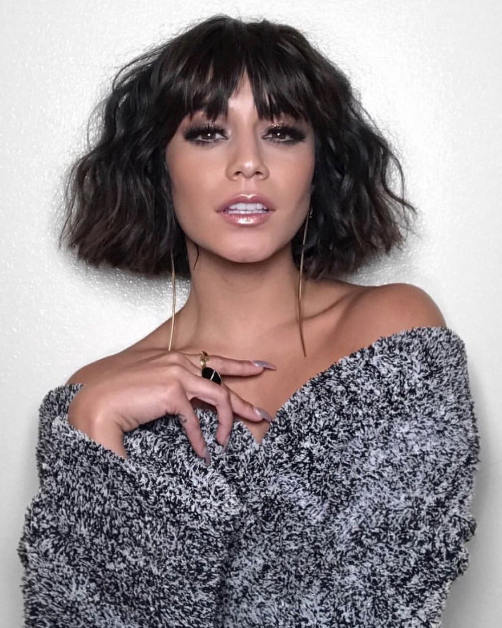 Balayage Asymmetrical Curly Bob Hairstyles -Short Bob Haircuts & Hair Color Ideas 2018