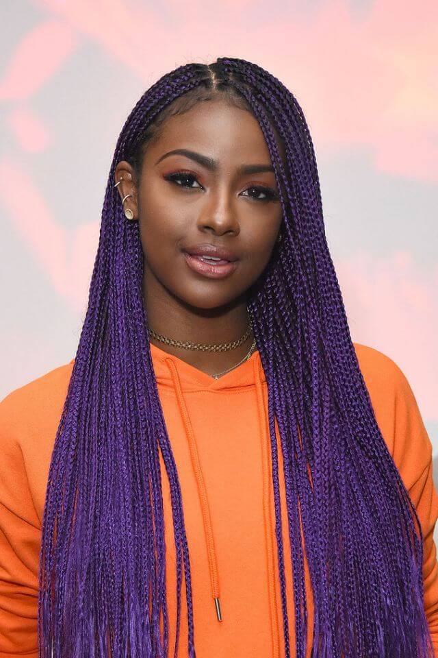 Purple Box Braids