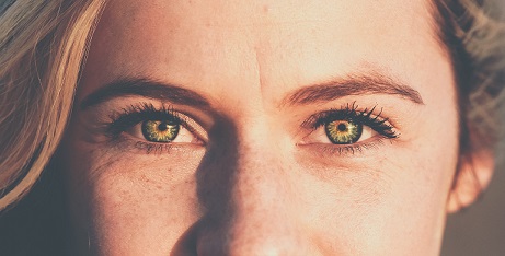 Woman with Small Eye Wrinkles Close-up