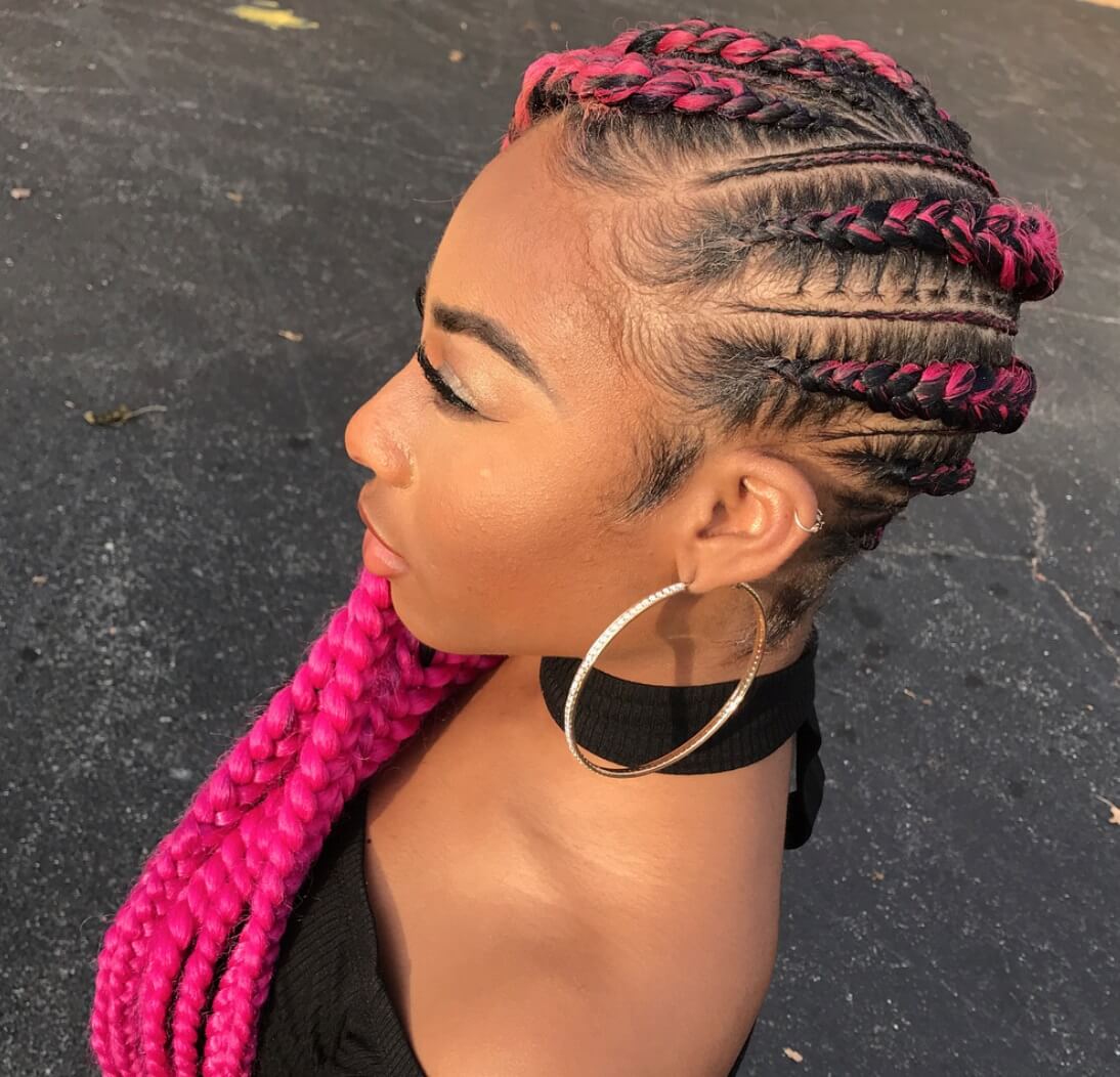 Pink Cornrow