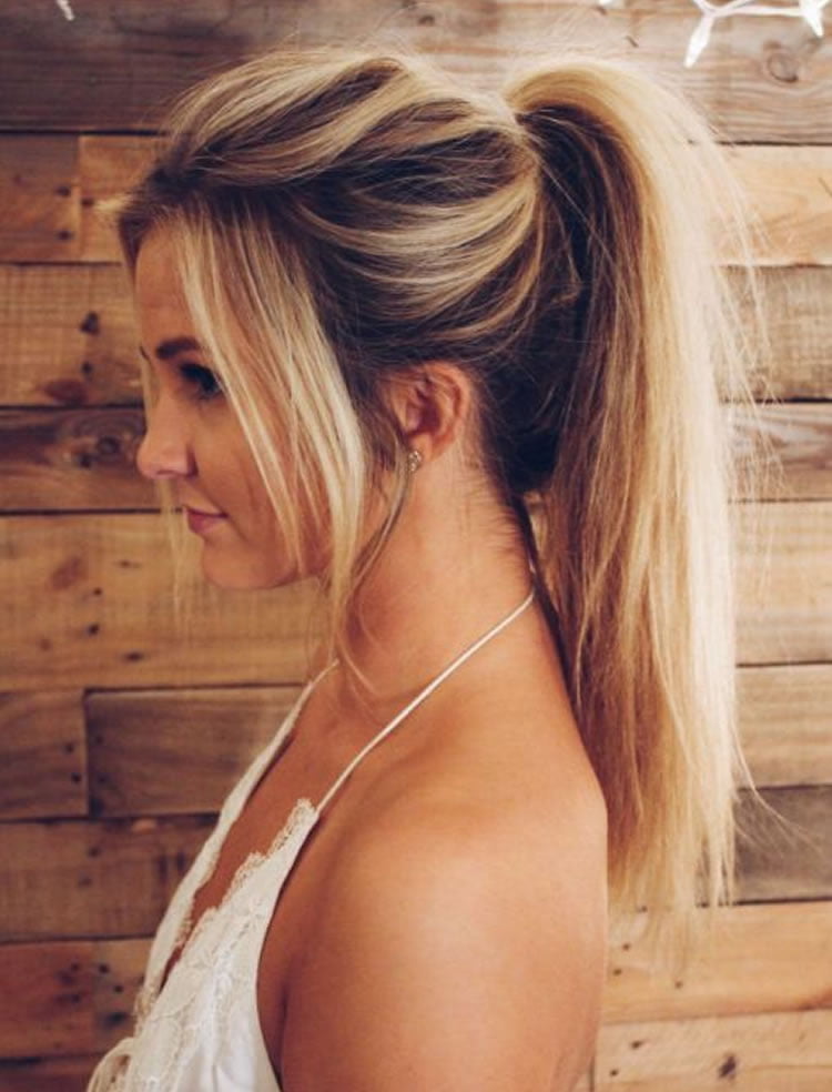 Trendy Blonde Hair Colors For Ponytail Hair 2017