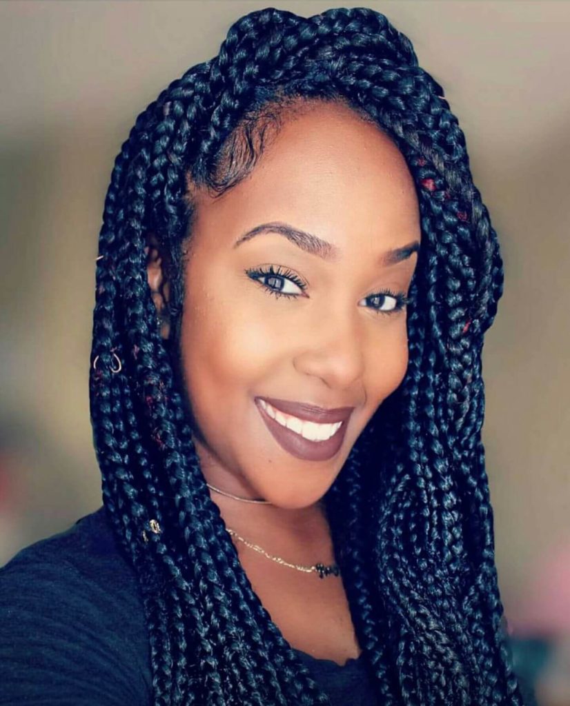 Dark Blue Box Braids