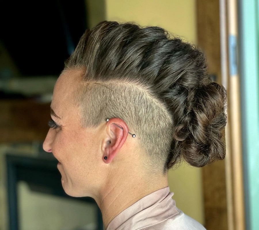 braided mohawk updo