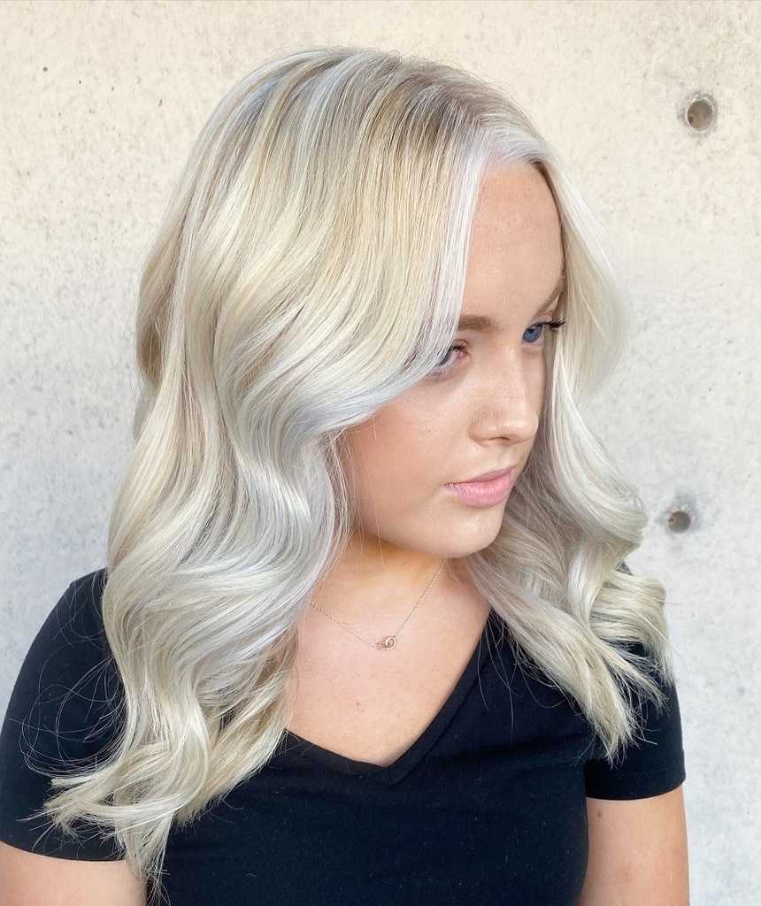 white blonde highlights