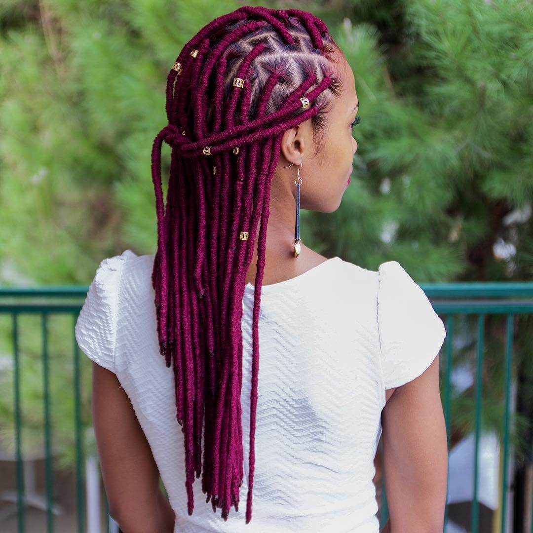 Burgundy Cornrow