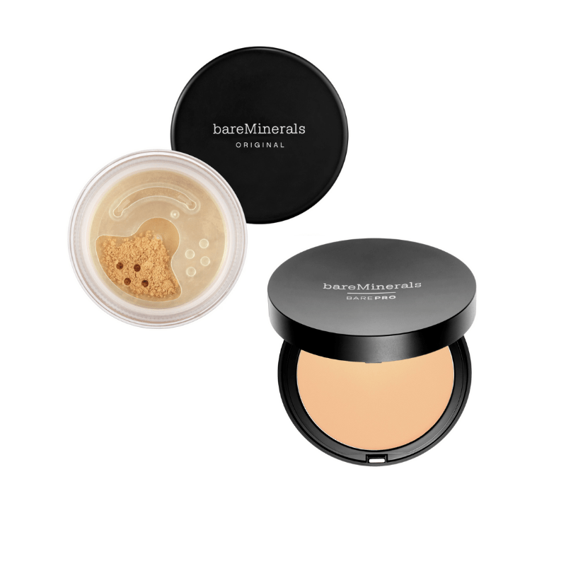 Best powder foundations: Bareminerals regular and travel