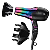 Conair INFINITIPRO 1875 Watt Ion Choice Hair Dryer, Rainbow Chrome Finish, Full Size