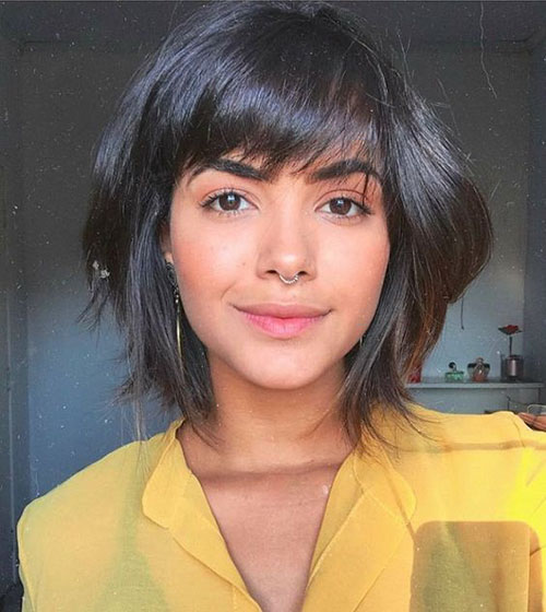 Short Layered Bob Haircuts With Bangs