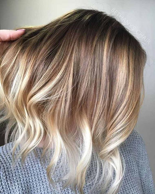 Short Brown Hair With Blonde Highlights