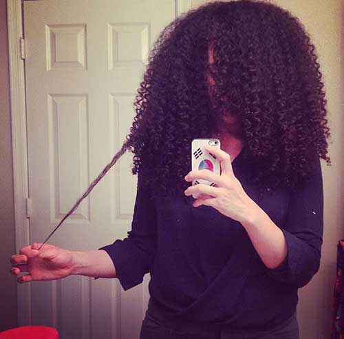 Naturally Curly Long Hair Black Girls Styles