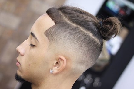 Men bun fade