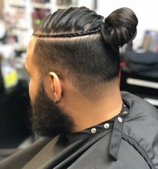 Braid along with Fade Bun